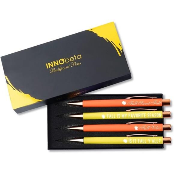 InnoBeta Fall Gifts for Women, Ballpoint Pen Set of 4, Gift Ideas for Fall - Picture 1 of 7